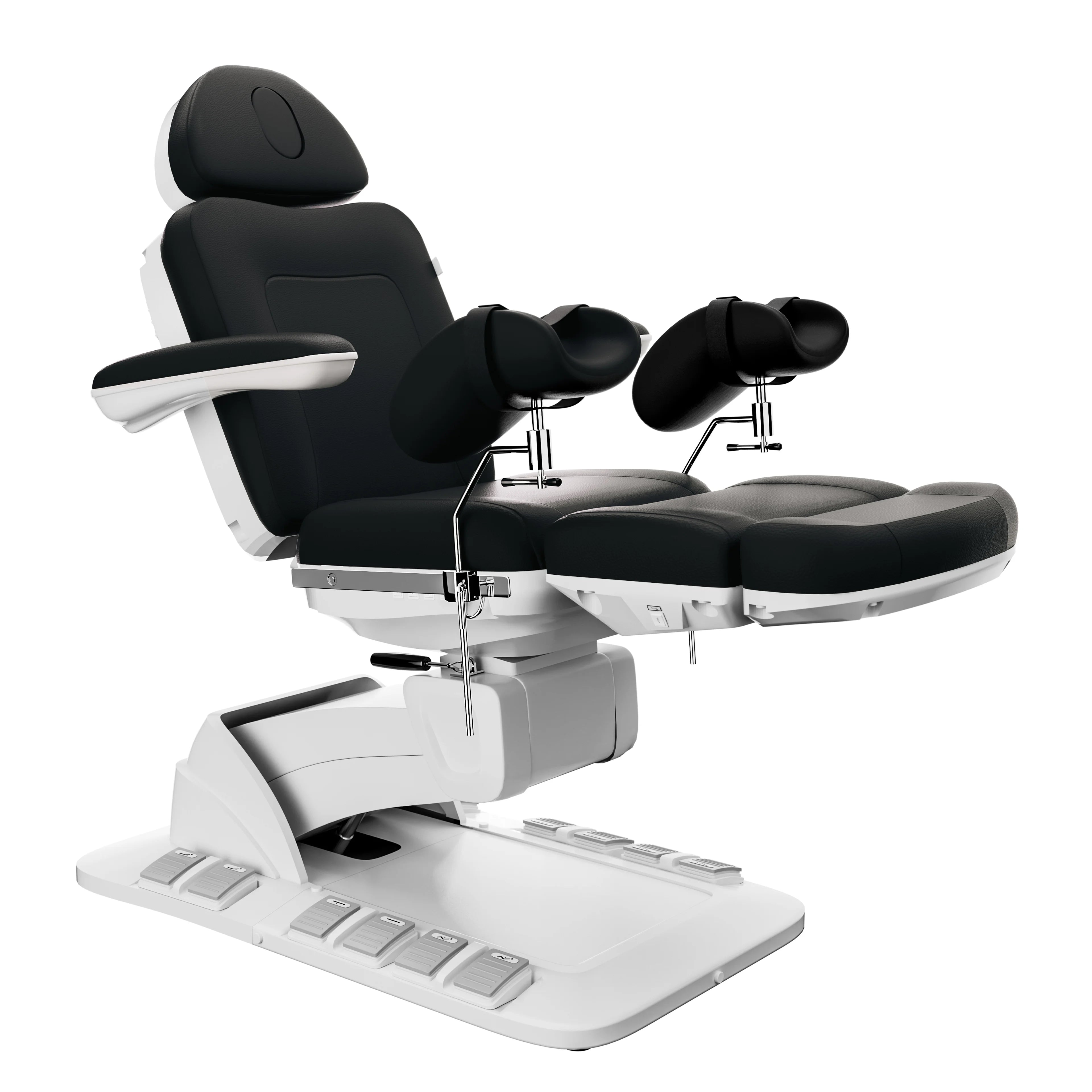 SPAMARC . Novato (Black) . OBGYN & GYNECOLOGY . STIRRUPS . ROTATING . 4 MOTOR SPA TREATMENT CHAIR/BED