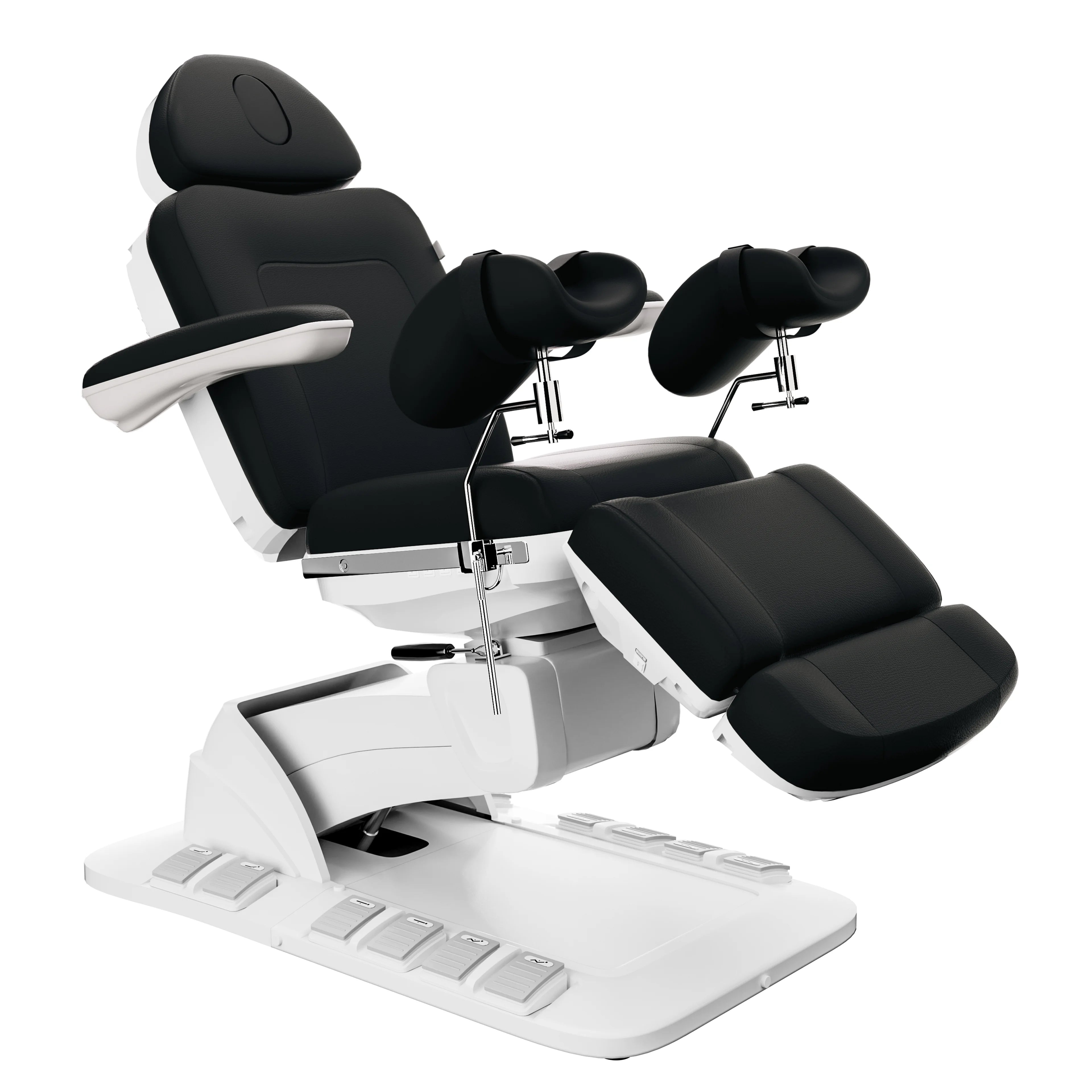 SPAMARC . Novato (Black) . OBGYN & GYNECOLOGY . STIRRUPS . ROTATING . 4 MOTOR SPA TREATMENT CHAIR/BED