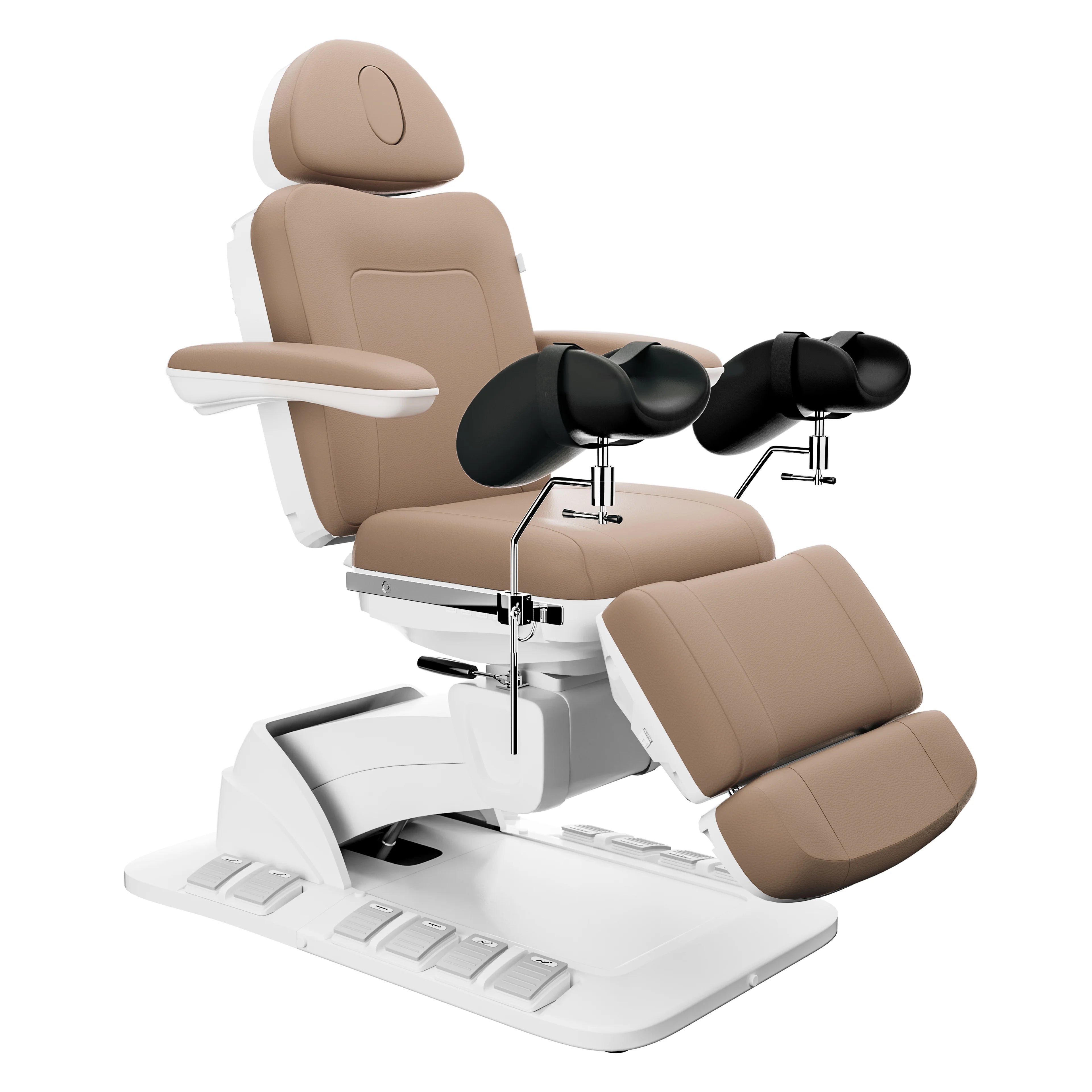 SPAMARC . Novato (Brown) . OBGYN & GYNECOLOGY . STIRRUPS . ROTATING . 4 MOTOR SPA TREATMENT CHAIR/BED