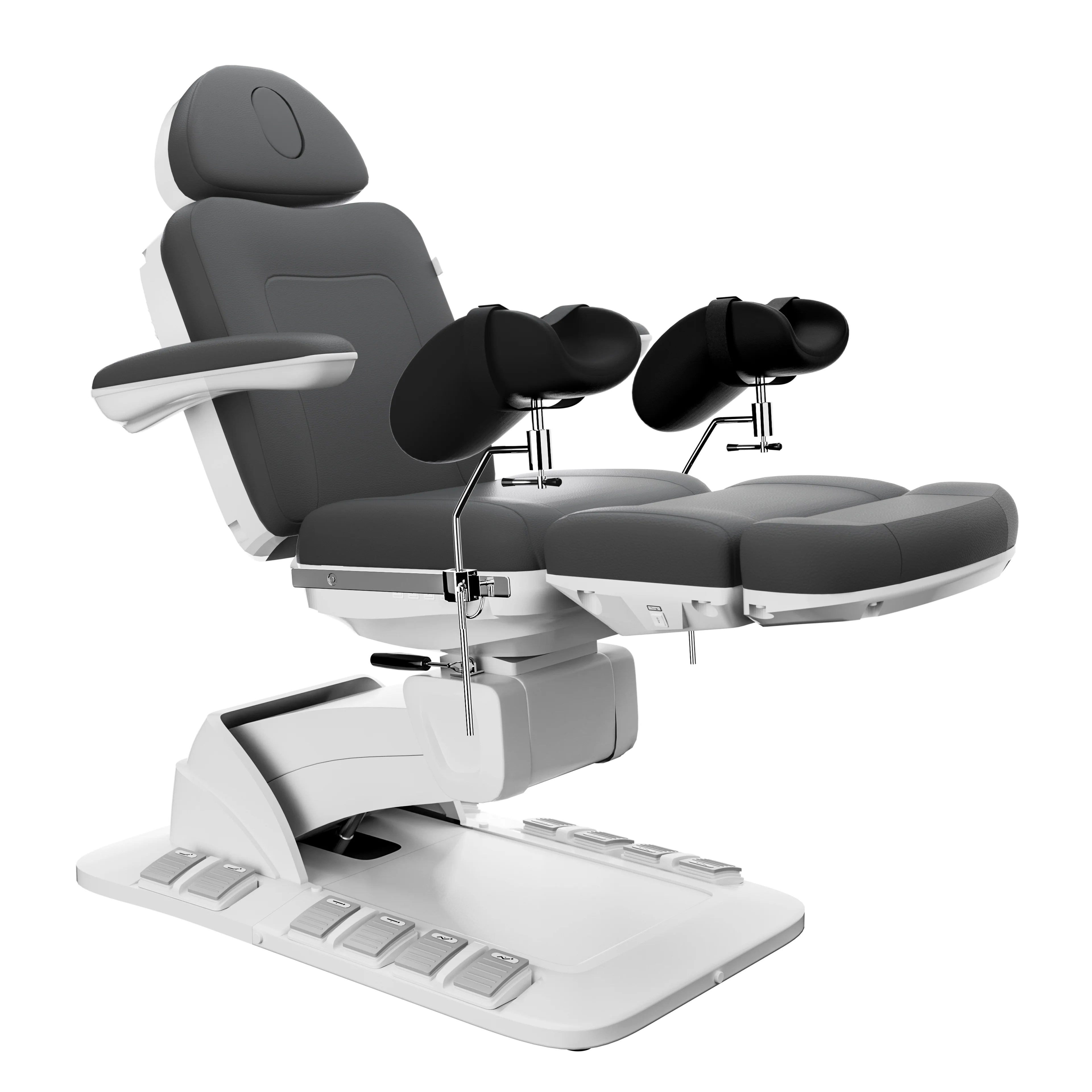 SPAMARC . Novato (Dark Gray) . OBGYN & GYNECOLOGY . STIRRUPS . ROTATING . 4 MOTOR SPA TREATMENT CHAIR/BED