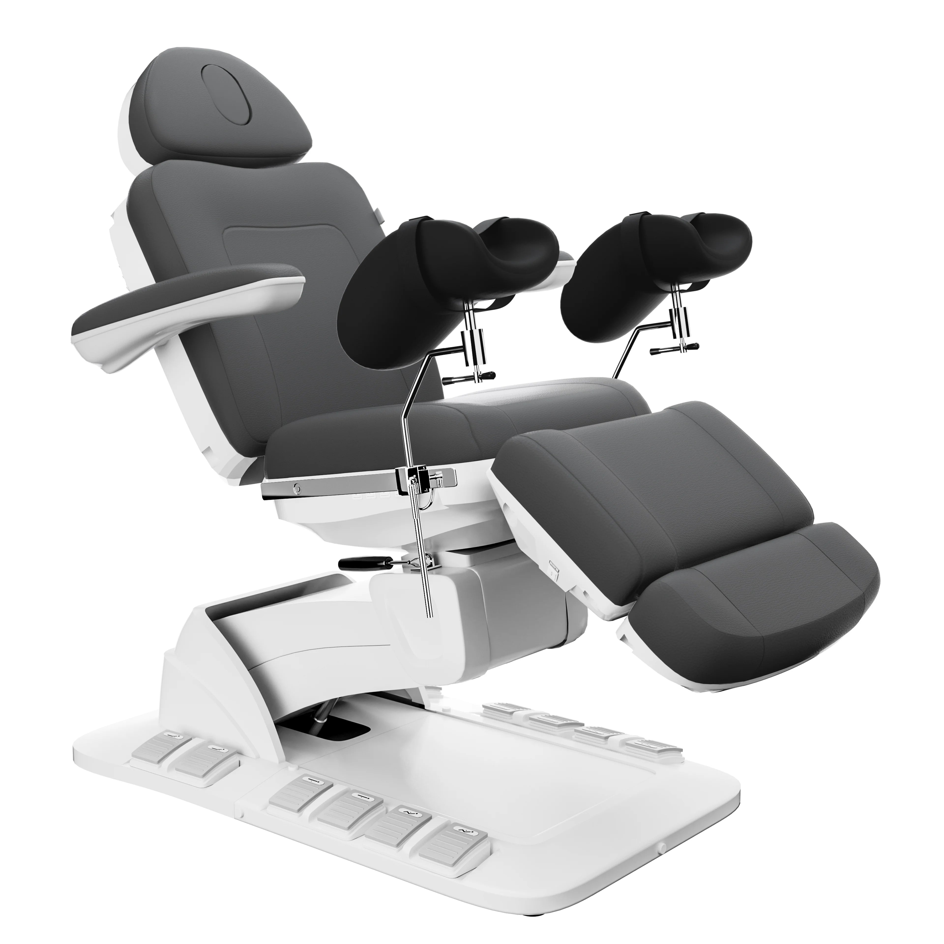 SPAMARC . Novato (Dark Gray) . OBGYN & GYNECOLOGY . STIRRUPS . ROTATING . 4 MOTOR SPA TREATMENT CHAIR/BED