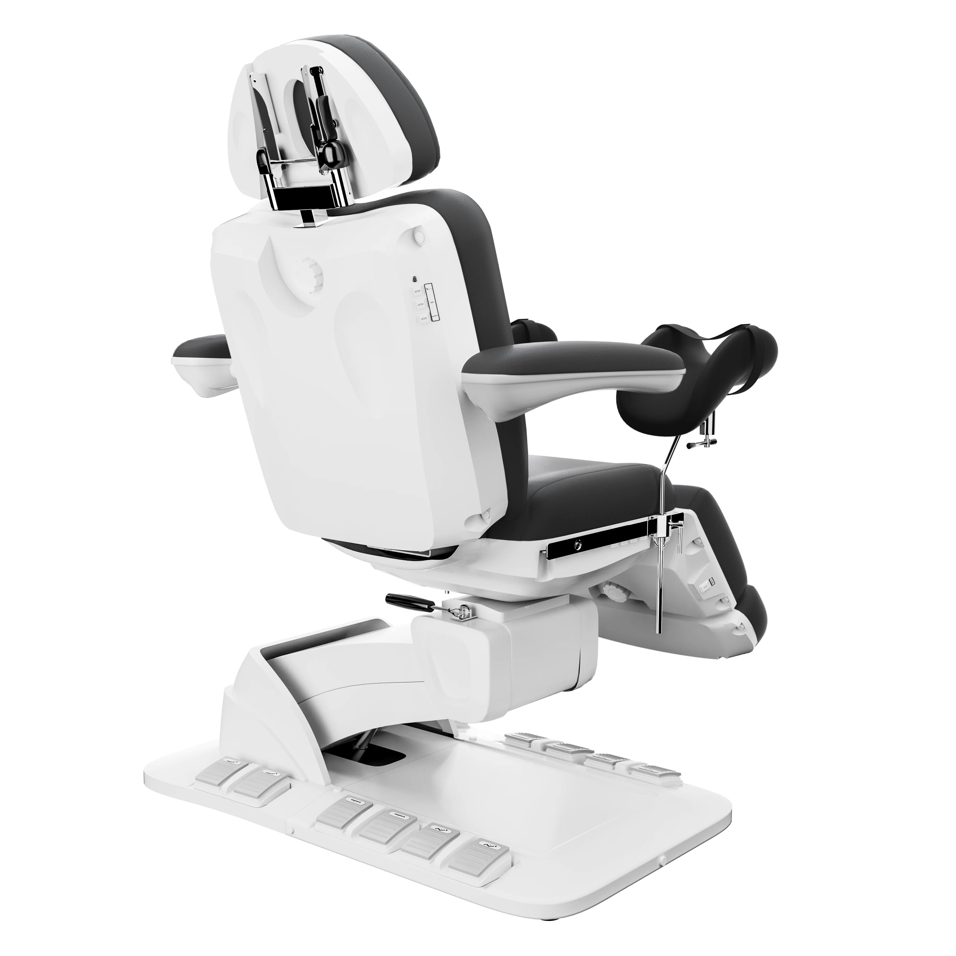 SPAMARC . Novato (Dark Gray) . OBGYN & GYNECOLOGY . STIRRUPS . ROTATING . 4 MOTOR SPA TREATMENT CHAIR/BED