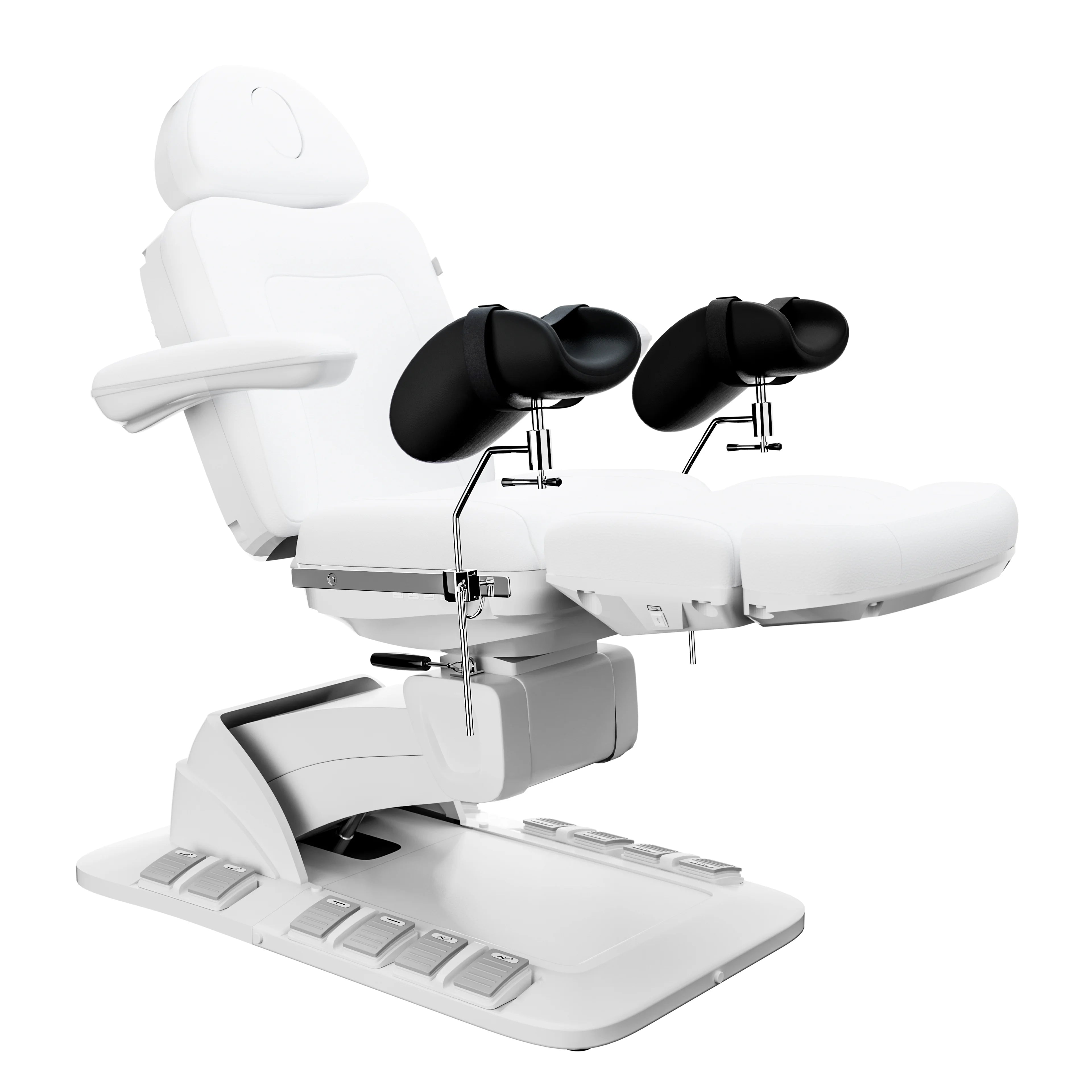 SPAMARC . Novato (White) . OBGYN & GYNECOLOGY . STIRRUPS . ROTATING . 4 MOTOR SPA TREATMENT CHAIR/BED